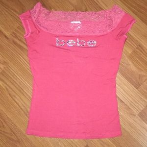 Bebe off the shoulder shirt